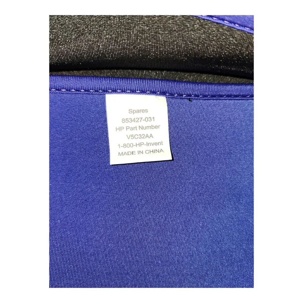 Blue HP Laptop Protector Sleeve 100% Polyester V5C32AA 15